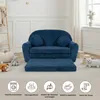 Kindersofa groß Cord in Dunkelblau mit Verlängerung, bequem Produktbild-Vorschau 3