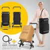 ELONEO Wózek na zakupy z komorą chłodzącą, składany wózek Podgląd zdjęcia produktu 7