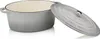A light gray oval cast iron pot with a lid, shown on a white background. Náhľad obrázku produktu