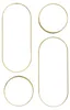 Home Deco Factory Spiegel - 4x Stuck - 71 x 30 cm - gold - Produktbild-Vorschau 1