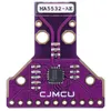 A close-up, top-down view of a purple circuit board with electronic components and text labels. Náhľad obrázku produktu