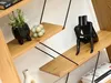 Úzká designová police MATTEO - dub / černá Náhled obrázku produktu 3
