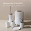 Badset 6-teilig, Badezimmer Zubehörset, Badaccessoires Weiß Produktbild-Vorschau 3