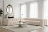 Ecksofa Designersofa SOLVIE XL in Stoff Tiffani Beige Seite Produktbild-Vorschau 1