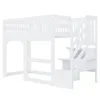 Flieks Etagenbett 90x200cm mit Led, Kinderbett Hausbett mit Produktbild-Vorschau 8