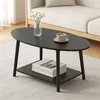 Couchtisch Wohnzimmertisch 100x53x45cm Schwarz Produktbild-Vorschau 1