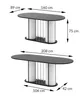 Design Esstisch HCE-111 Oval Hochglanz ausziehbar Tisch Produktbild-Vorschau 2