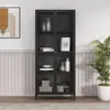Vitrinenschrank ’Säkylä’ mit 2 Türen Stahl 180 x 80 x 35 cm Produktbild-Vorschau 2