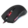 A black gaming mouse with RGB lighting is shown against a white background. Produktbild-Vorschau