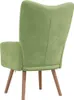 vidaXL Fauteuil relax vert clair velours Voir les images du produit 4