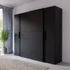 Forte KALIXTUS schwarzer Kleiderschrank 200, moderner Produktbild-Vorschau 1