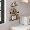 EUGAD Wandregal 3er Set, mit Metallrahmen, Hausform Design, Produktbild-Vorschau 3