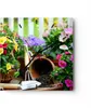 Wanduhr - Quadrat - Glasuhr - Pflanzen Garten Frühling Produktbild-Vorschau 1