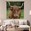 MuchoWow® Wandteppich Wandbehang Schottische Hochlandrind - Produktbild-Vorschau 5