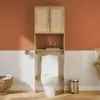 Mensola mobile WC decorato in legno e canna, Marrone Anteprima dell’immagine prodotto 6