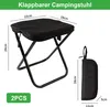 Tragbarer Klapphocker 2er-Set,Robuster Campinghocker mit Produktbild-Vorschau 4