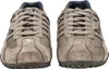 A front view of a pair of grey Geox sneakers against a white background. Anteprima dell’immagine prodotto