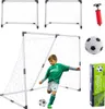 A child is playing soccer with a soccer goal set. Produktbild-Vorschau