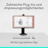 A computer setup with a monitor displaying a mouse and settings, a keyboard, and a mouse. Produktbild-Vorschau