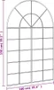 vidaXL Nástenné zrkadlo čierne 100x150 cm Zakrivená Náhľad obrázku produktu 7