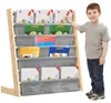 Kinder Bücherregal - Standregal mit 6 Ebenen - Offenes Holz Produktbild-Vorschau 4