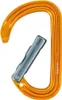 Oranger Petzl Sm'D Karabiner mit grauem Verschlussmechanismus aus Metall Náhled obrázku produktu