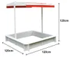 Sandkasten Blau Buddelkiste Holz Box Dachabdeckung Produktbild-Vorschau 7