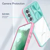 A product image showcasing a phone case with a camera cover, highlighting its protective features. Produktbild-Vorschau