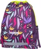 A studio shot of a children's backpack with a colorful floral pattern. Produktbild-Vorschau
