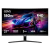 A curved computer monitor displaying a futuristic car on a colorful, abstract background. Produktbild-Vorschau