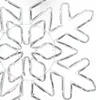 A close-up of a clear snowflake-shaped light decoration. Produktbild-Vorschau