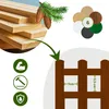 Floranica 4 Stk. Zierzaun aus Holz 100 x 20 cm Braun Produktbild-Vorschau 5