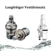 Two faucet cartridges and a cross-section diagram of a faucet cartridge are shown against a white background with a water-like graphic at the bottom. Produktbild-Vorschau