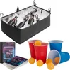 A beer pong table with accessories, including cups, balls, and a cooler. Podgląd zdjęcia produktu