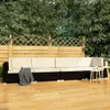 vidaXL 4-częściowa sofa ogrodowa z poduszkami z czarnego Podgląd zdjęcia produktu 2