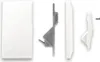 A white network data socket and its mounting components are displayed against a white background. Produktbild-Vorschau