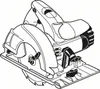 A black and white line drawing of a circular saw. Produktbild-Vorschau