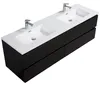 Meuble de salle de bain Angela 160 cm lavabo noir mat – Voir les images du produit 3