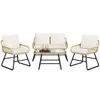 Yaheetech 4-tlg. Gartenmöbel-Set aus Polyrattan, 2-Sitzer & Produktbild-Vorschau 9