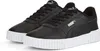 A pair of black Puma Carina 2.0 sneakers with white soles, shown from a slightly elevated side angle against a white background. Podgląd zdjęcia produktu