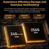 Close-up of computer chips with glowing orange accents, illustrating storage and RAM specifications for a tablet. Anteprima dell’immagine prodotto