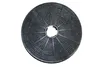 A round, black charcoal filter with a circular opening in the center, viewed from directly above. Produktbild-Vorschau