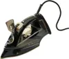 A black and gold steam iron is shown against a white background. Produktbild-Vorschau