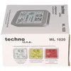 The image shows the packaging of a Techno Line WL 1020 air quality sensor. The front of the box displays the product and its features, including different air quality indicators. Anteprima dell’immagine prodotto
