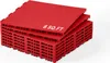 A stack of red interlocking floor tiles. Podgląd zdjęcia produktu