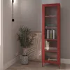 Vetrinetta Libreria a 4 ripiani Vetrinetta in metallo rosso Anteprima dell’immagine prodotto 2