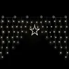 Beleuchtete Weihnacht Lichterkette Fensterdeko Sternenvorhang 90 LED warm weiß Produktbild-Vorschau