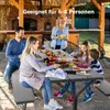 GOPLUS Picknicktisch Set, Campingtisch Biertisch für 6-8 Produktbild-Vorschau 2