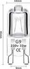 Balení 12 halogenových žárovek G9 40 W 230 V stmívatelné, Náhled obrázku produktu 2