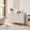 Sideboard 'Starvili' mit 3 Türen 75 x 115 x 38 cm Beige Produktbild-Vorschau 1